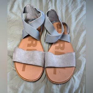 Sorel Ella gladiator blue sandals women’s size 8